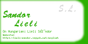 sandor lieli business card